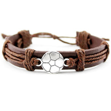 Load image into Gallery viewer, Sports Charm Leather Bracelets