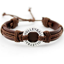 Load image into Gallery viewer, Sports Charm Leather Bracelets
