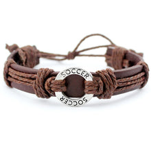 Load image into Gallery viewer, Sports Charm Leather Bracelets