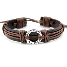 Load image into Gallery viewer, Sports Charm Leather Bracelets