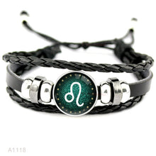 Load image into Gallery viewer, Zodiac Aquarius Leather Bracelets