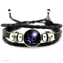 Load image into Gallery viewer, Zodiac Aquarius Leather Bracelets
