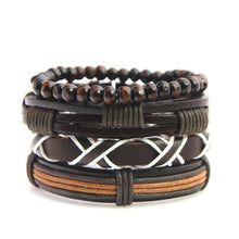 Load image into Gallery viewer, Leather Bracelet Men Multilayer