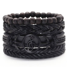 Load image into Gallery viewer, Black Brown Leather bracelets