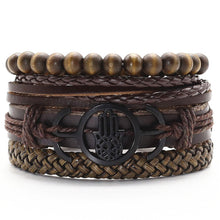 Load image into Gallery viewer, Black Brown Leather bracelets