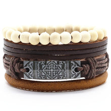 Load image into Gallery viewer, Black Brown Leather bracelets