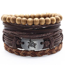 Load image into Gallery viewer, Black Brown Leather bracelets
