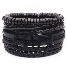 Load image into Gallery viewer, Black Brown Leather bracelets