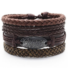 Load image into Gallery viewer, Black Brown Leather bracelets