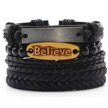 Load image into Gallery viewer, Black Brown Leather bracelets