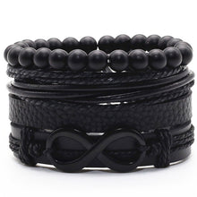Load image into Gallery viewer, Black Brown Leather bracelets