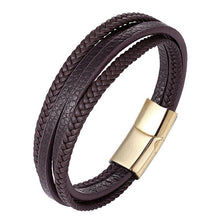 Load image into Gallery viewer, Handmade Braided Genuine Leather Bracelet