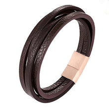 Load image into Gallery viewer, Handmade Braided Genuine Leather Bracelet
