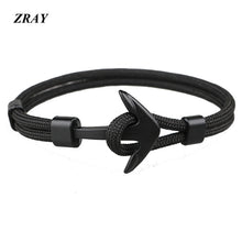 Load image into Gallery viewer, ZRAY-Black Anchor Bracelets for Men