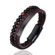 Load image into Gallery viewer, Male Jewelry Braided Leather Bracelet
