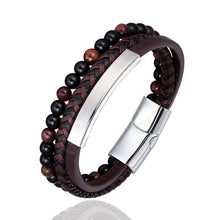Load image into Gallery viewer, Male Jewelry Braided Leather Bracelet