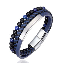 Load image into Gallery viewer, Male Jewelry Braided Leather Bracelet