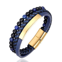 Load image into Gallery viewer, Male Jewelry Braided Leather Bracelet