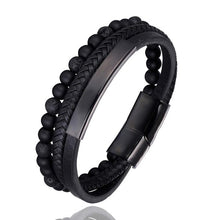 Load image into Gallery viewer, Male Jewelry Braided Leather Bracelet