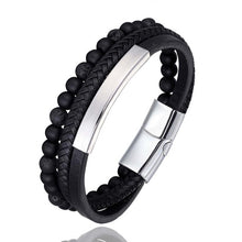 Load image into Gallery viewer, Male Jewelry Braided Leather Bracelet