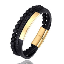 Load image into Gallery viewer, Male Jewelry Braided Leather Bracelet