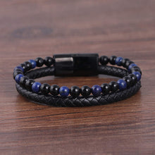 Load image into Gallery viewer, Male Jewelry Braided Leather Bracelet