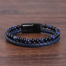 Load image into Gallery viewer, Male Jewelry Braided Leather Bracelet