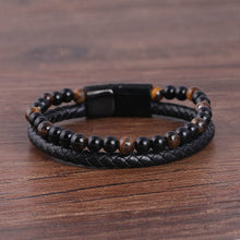 Load image into Gallery viewer, Male Jewelry Braided Leather Bracelet