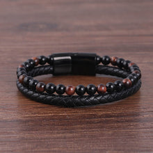 Load image into Gallery viewer, Male Jewelry Braided Leather Bracelet