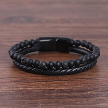 Load image into Gallery viewer, Male Jewelry Braided Leather Bracelet
