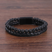 Load image into Gallery viewer, Male Jewelry Braided Leather Bracelet