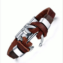 Load image into Gallery viewer, Anchor Leather Bracelet for Men