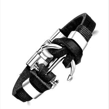 Load image into Gallery viewer, Anchor Leather Bracelet for Men