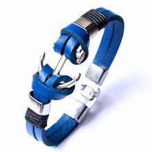 Load image into Gallery viewer, Anchor Leather Bracelet for Men