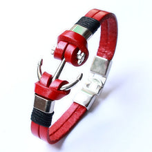 Load image into Gallery viewer, Anchor Leather Bracelet for Men
