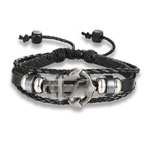 Load image into Gallery viewer, Anchor Leather Bracelet for Men