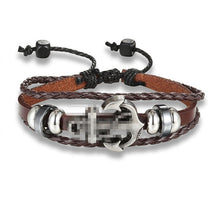 Load image into Gallery viewer, Anchor Leather Bracelet for Men