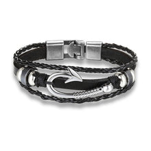 Load image into Gallery viewer, Anchor Leather Bracelet for Men