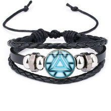 Load image into Gallery viewer, Iron Man Tony Stark Heart Leather Bracelet