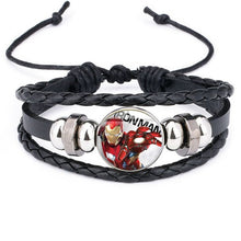 Load image into Gallery viewer, Iron Man Tony Stark Heart Leather Bracelet